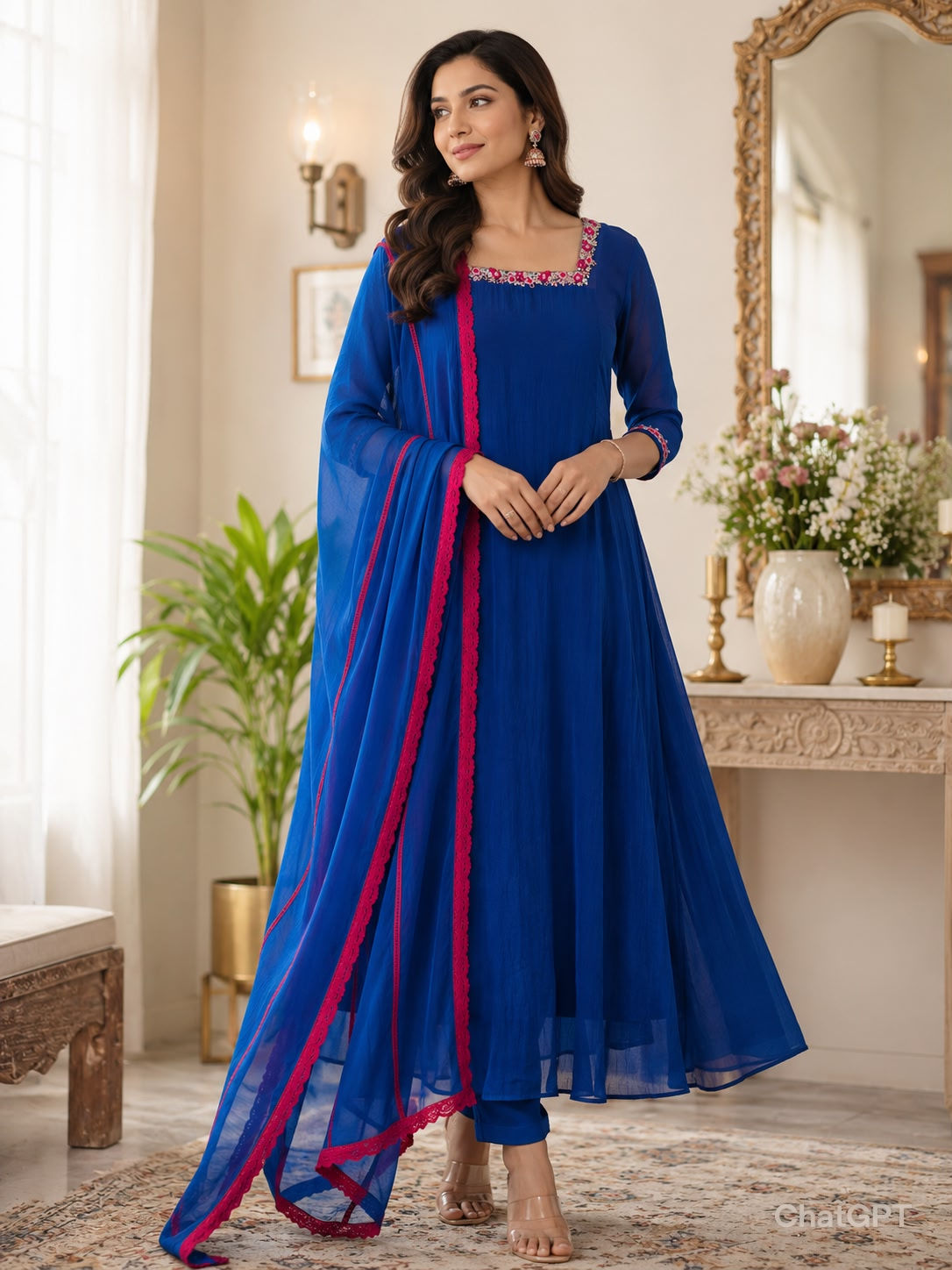 HN450 -Eden Garden royal blue