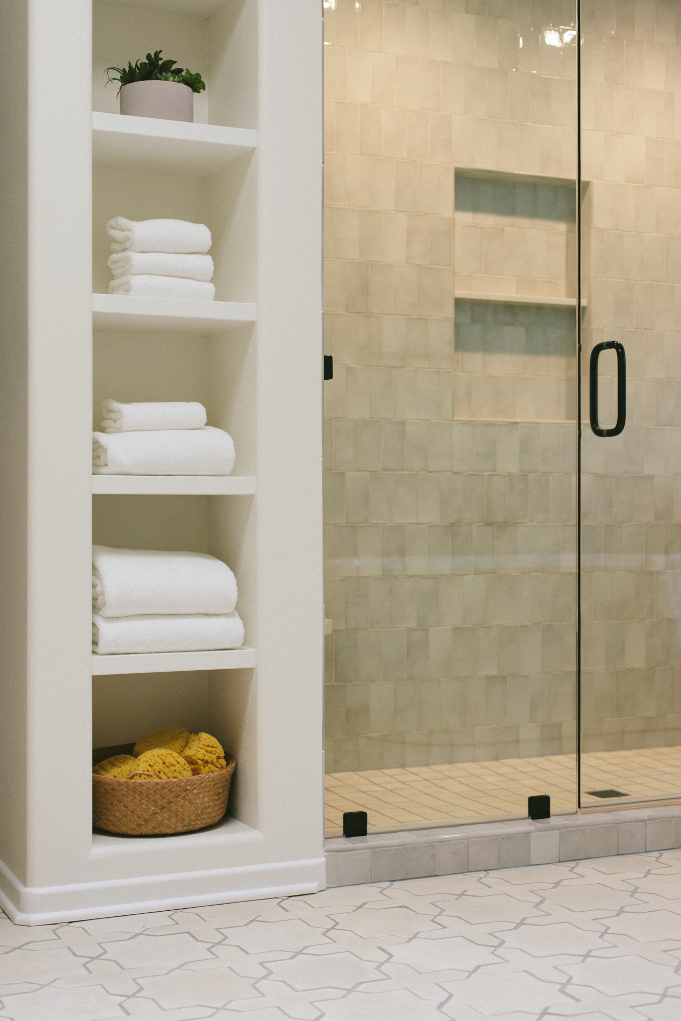 Tile Wainscot in Master Bathrooms — Hearth Homes Interiors