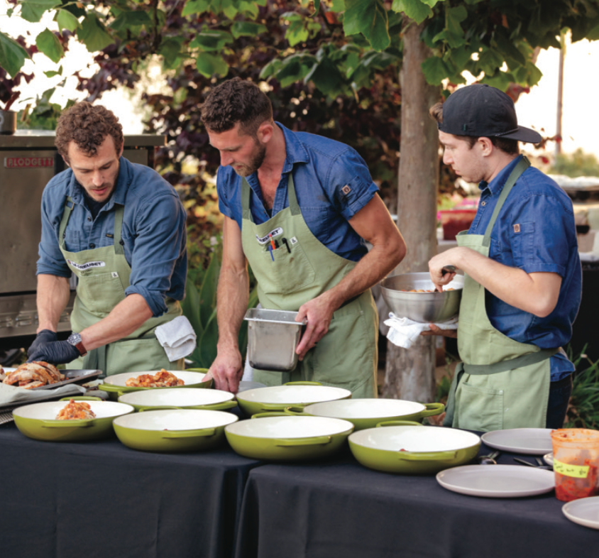 The culinary team from the Simpson House Inn catering an event