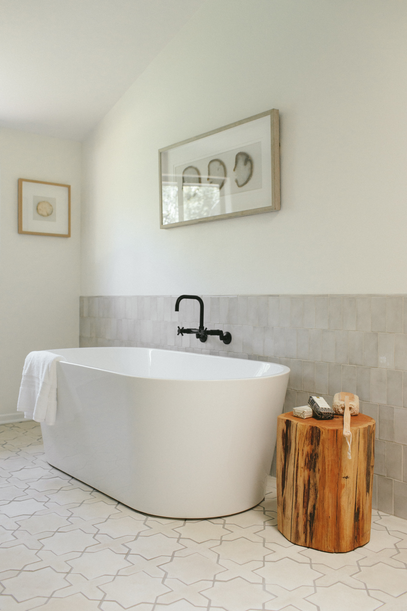 Tile Wainscot in Master Bathrooms