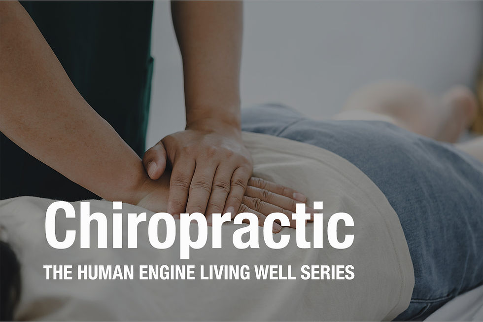 Chiropractor with his hands on a patients back doing an adjustment