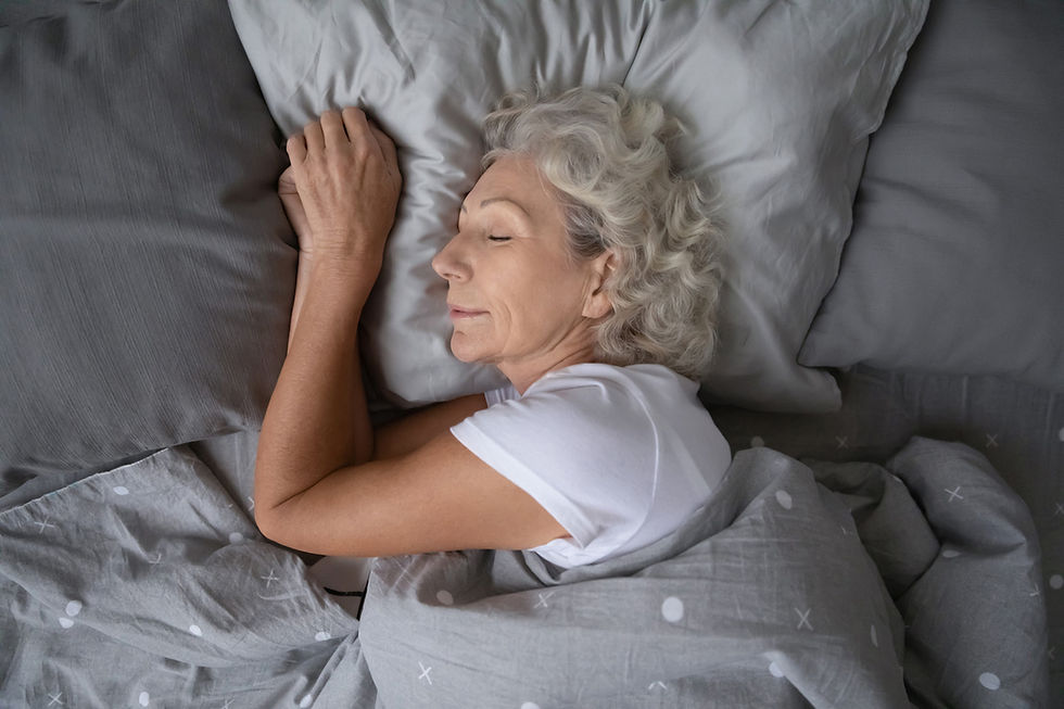 Senior woman sleeping peacefully