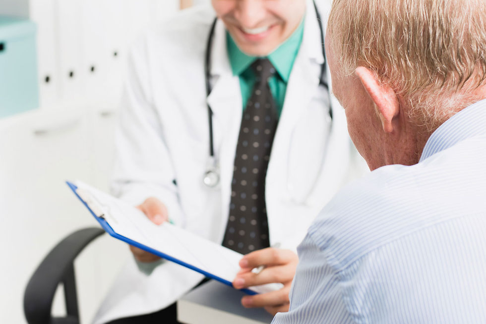 Doctor going over a health plan with a patient
