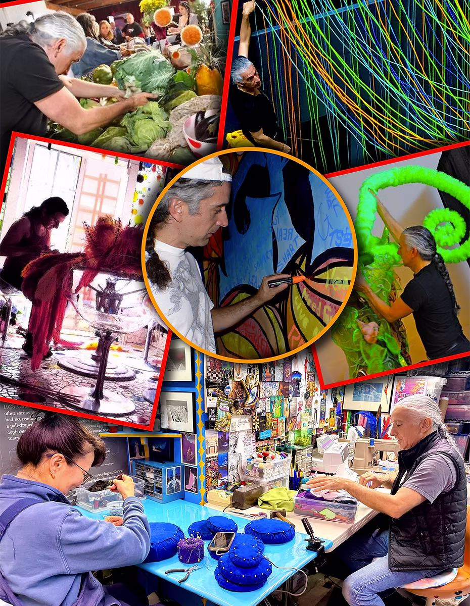 CRAFTING WORLDS THROUGH ART: From sketches to sculptures, costumes to installations, always building immersive experiences that transform space and imagination.