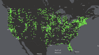 Environmental Working Group's interactive site map of Toxic Algae Blooms across the United States.  