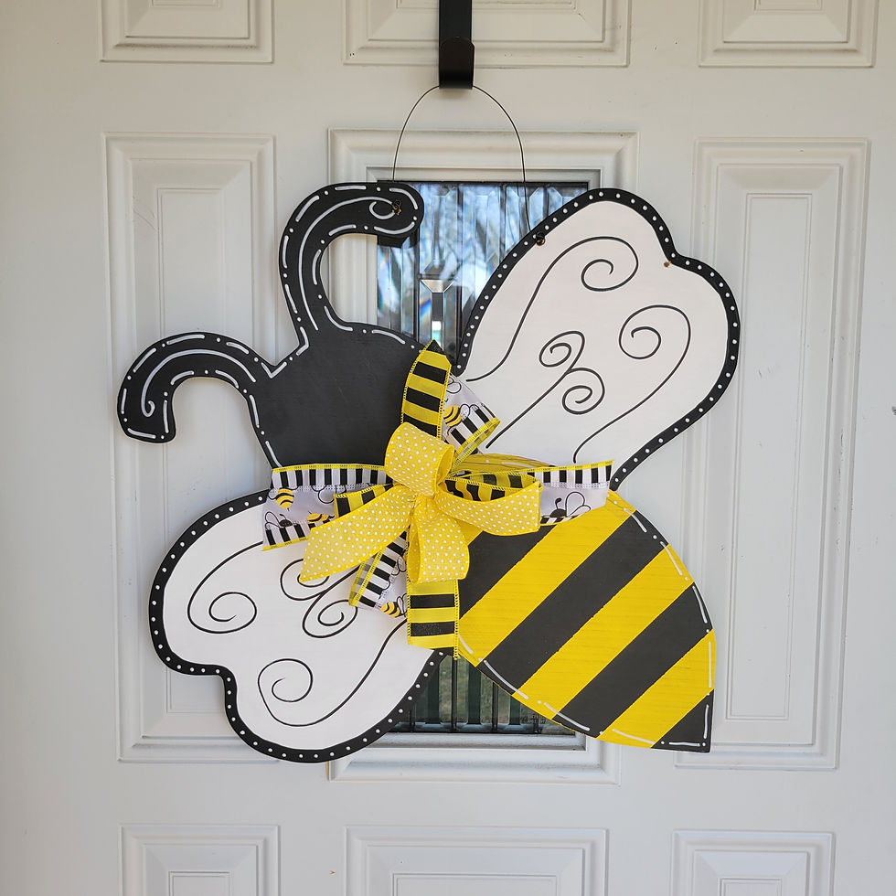Thumbnail: Front door decor | Bee Wreath | Summer wreath | Bumblebee door hanger 