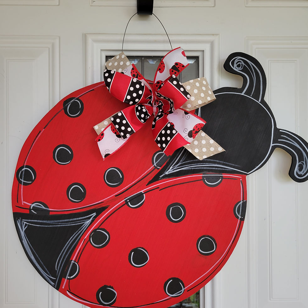 Thumbnail: Front door decor | Front door wreath | ladybug wreath | Summer wreath 