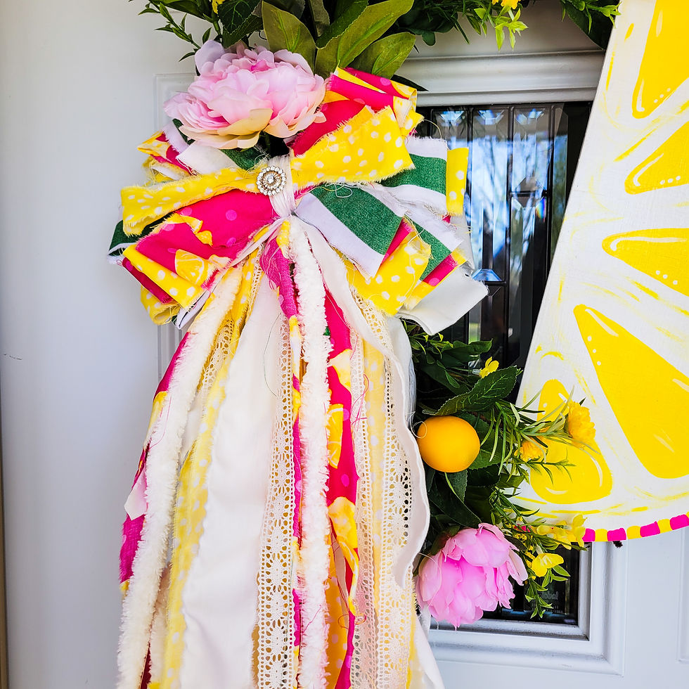 Thumbnail: Summer wreath,  spring wreath,  lemon wreath for your door,  summer door wreath 