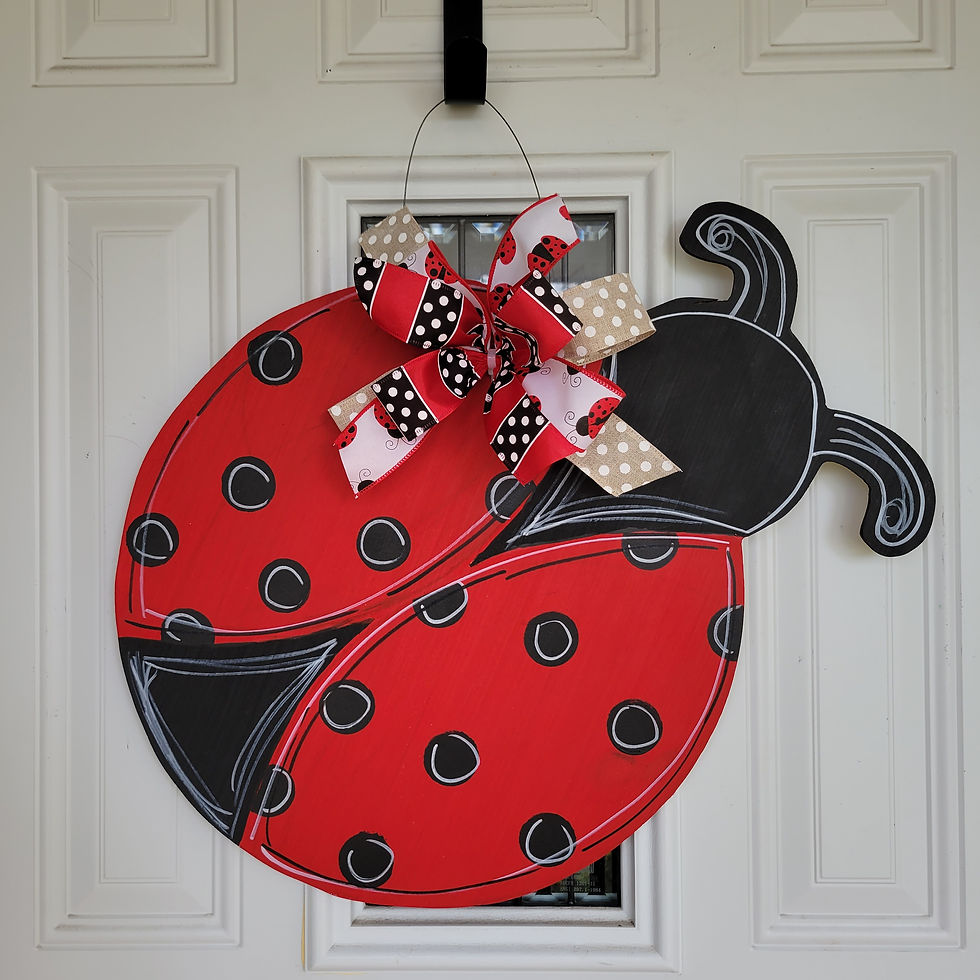 Thumbnail: Front door decor | Front door wreath | ladybug wreath | Summer wreath 