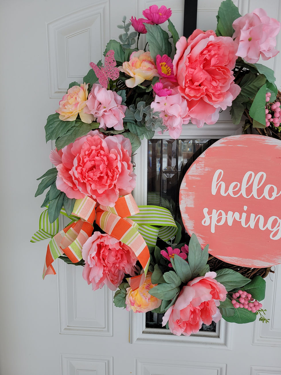 Thumbnail: Spring wreath for front door,  front door wreath, spring door,  spring decor 