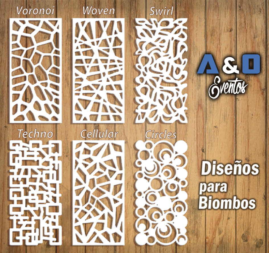 Diseños Disponibles de Biombos