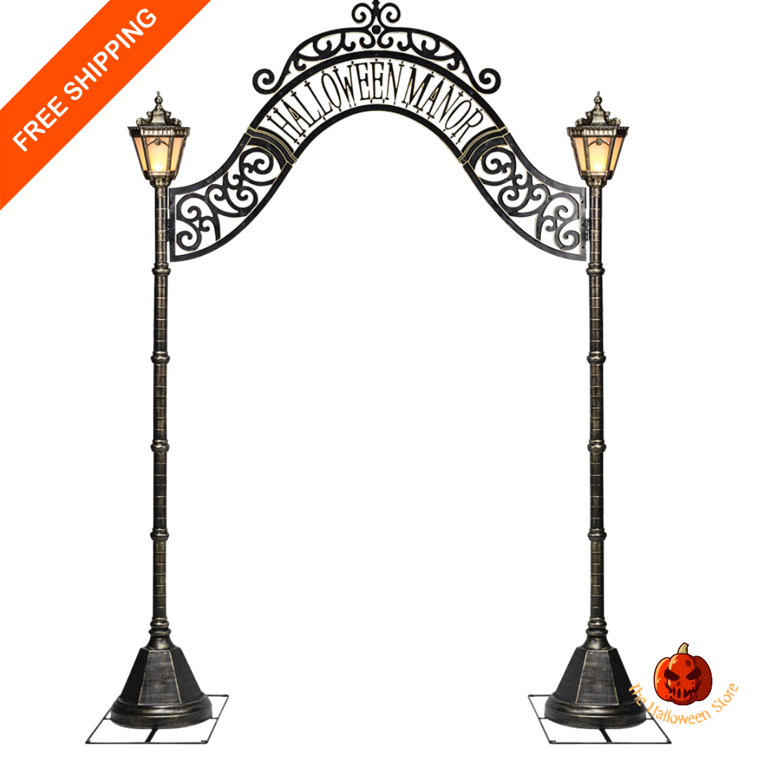 Light Up Halloween Manor Archway - 8.2ft