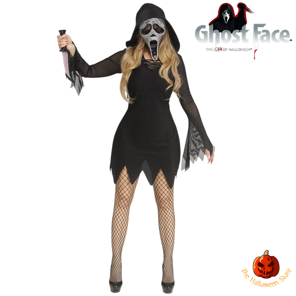 black ghostface dress Dead By Daylight Masquerade Ghost Face Adult Costume main image 0