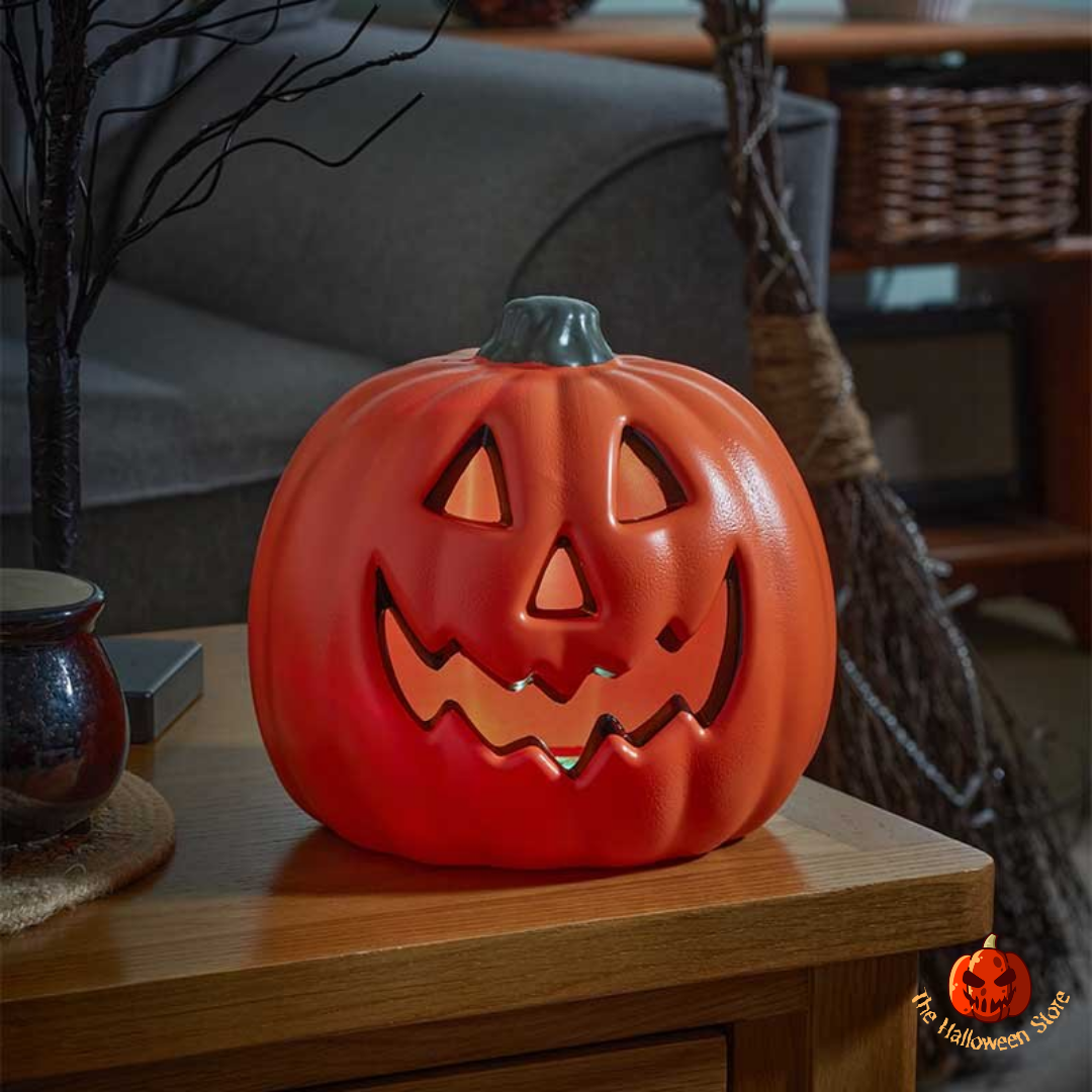 Glowing Pumpkin Jack-O'-Lantern - 19.5cm