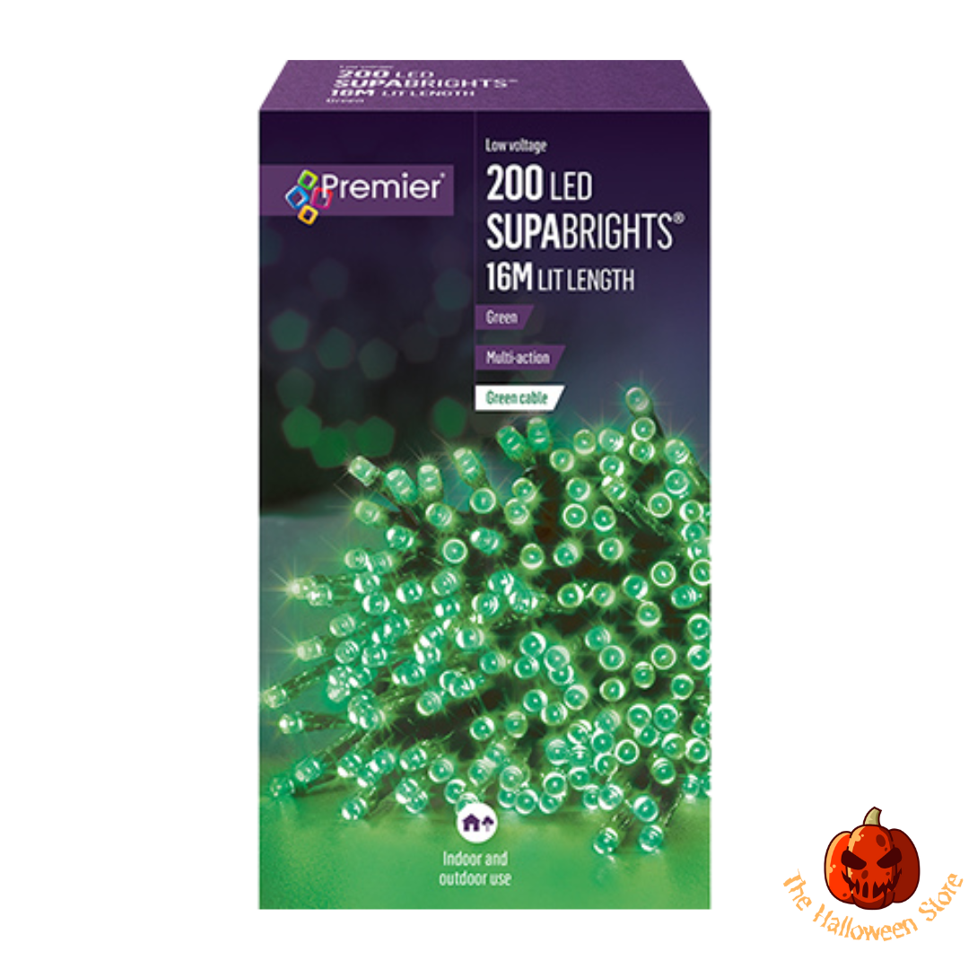 200 LED Green Supabrights - Halloween Lights