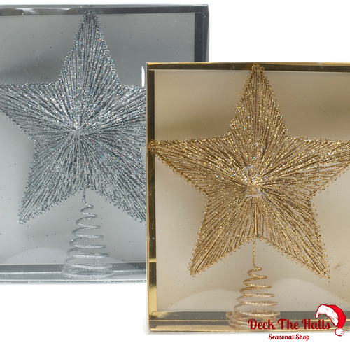 25cm Star Christmas Tree Topper Deck The Halls