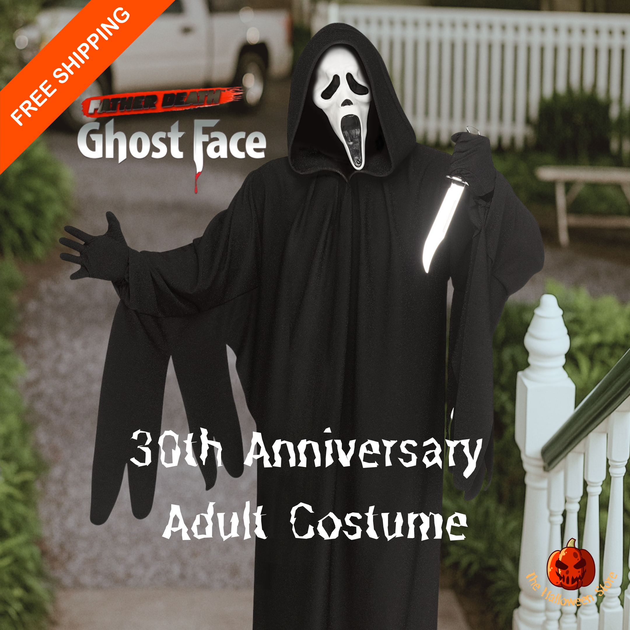 Ghost Face 30th Anniversary - Plus Size Adult Costume