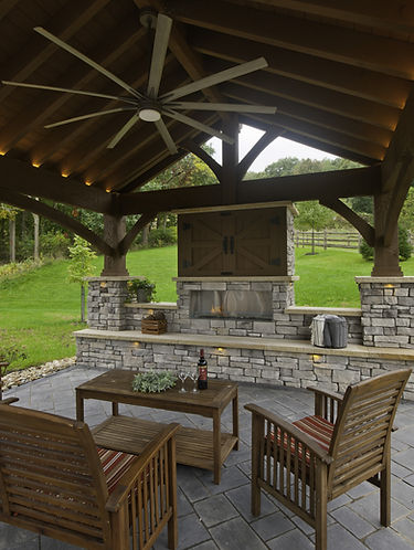 Covered Outdoor Fire Place