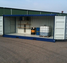 20ft miljöcontainer med öppningsbar långsida