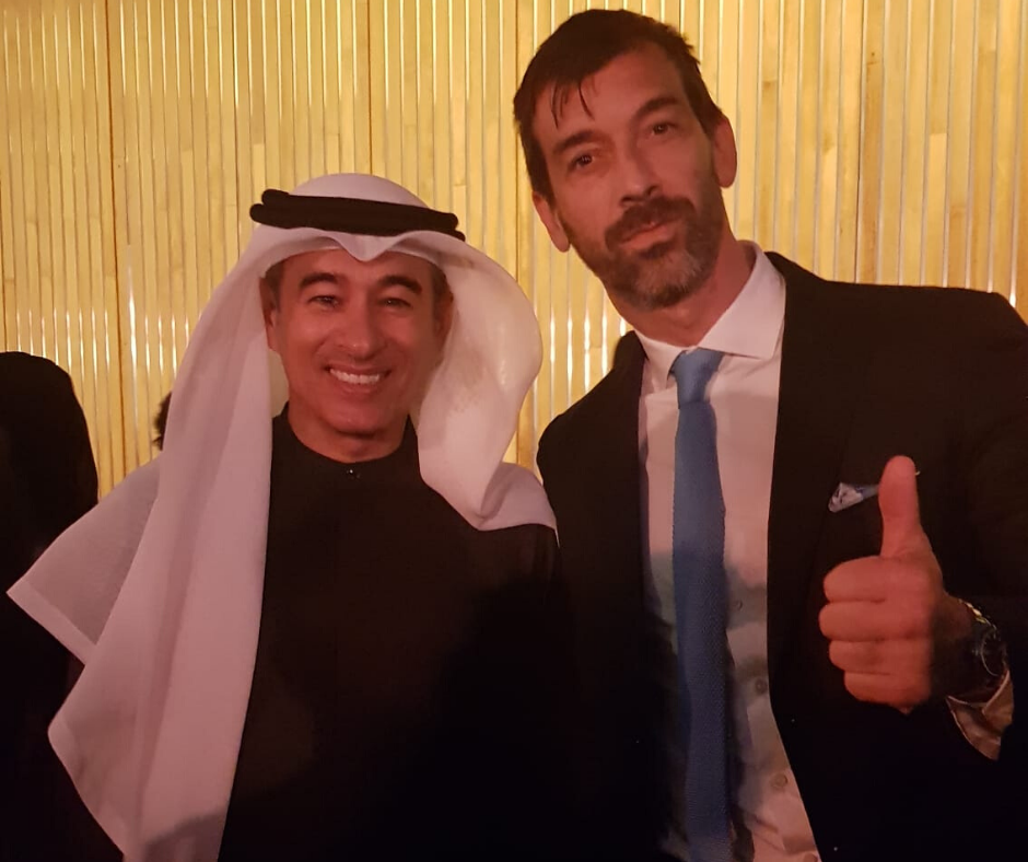 Alessandro Ventura con Mohamed Alabbar CEO di Emaar Properties Dubai. Ventura Real Estate LLC. Dubai Asset Strategy, strategie di investimento a Dubai