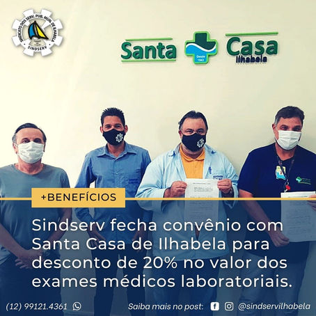 Sindserv fecha convênio com Santa Casa de Ilhabela
