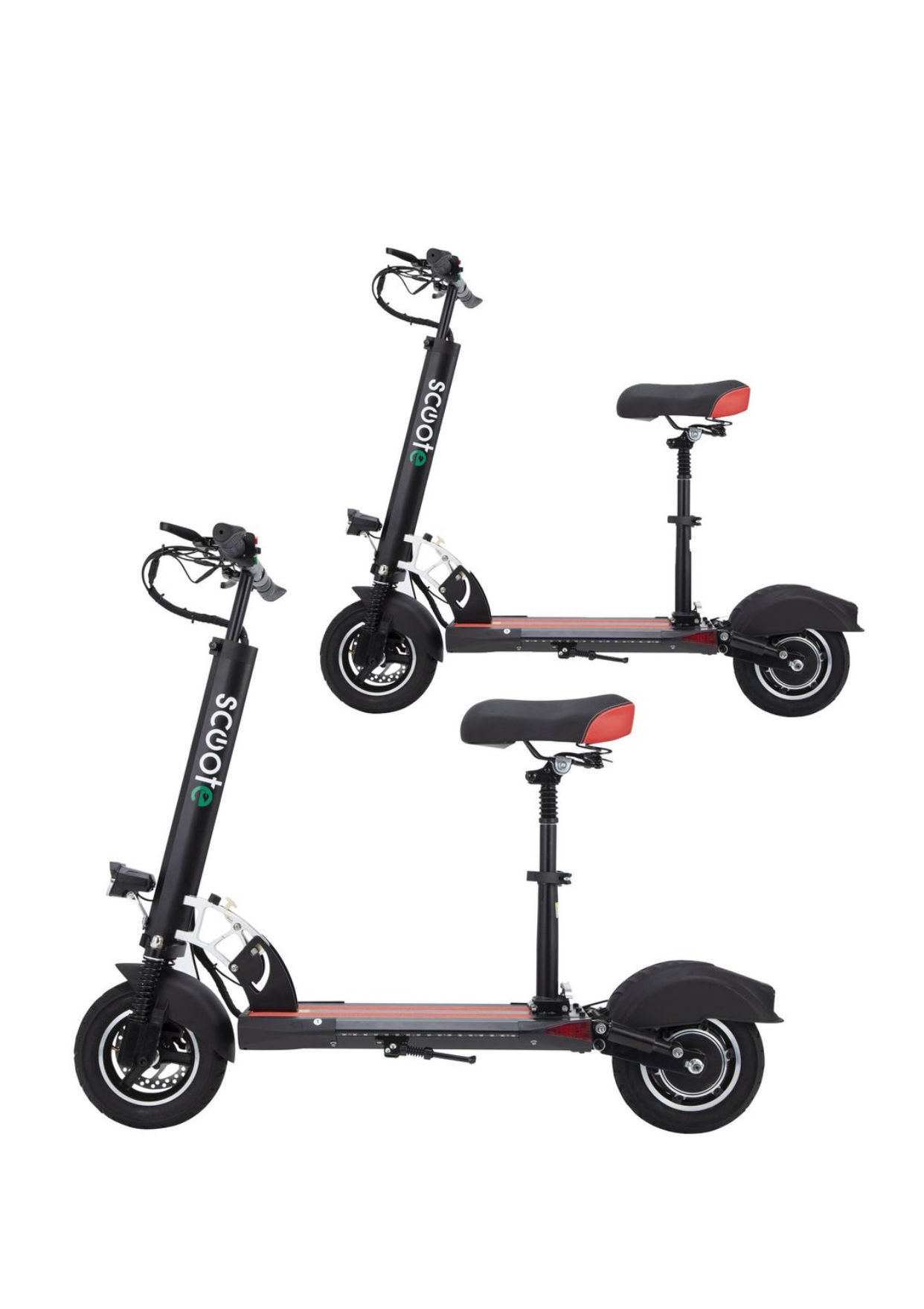 Scugoo Duo Folding Sit Down Electric Scooters Black