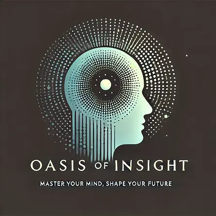 DALL·E 2024-09-12 00.50.38 - A modern, calming, and intellectual logo for 'Oasis of Insigh