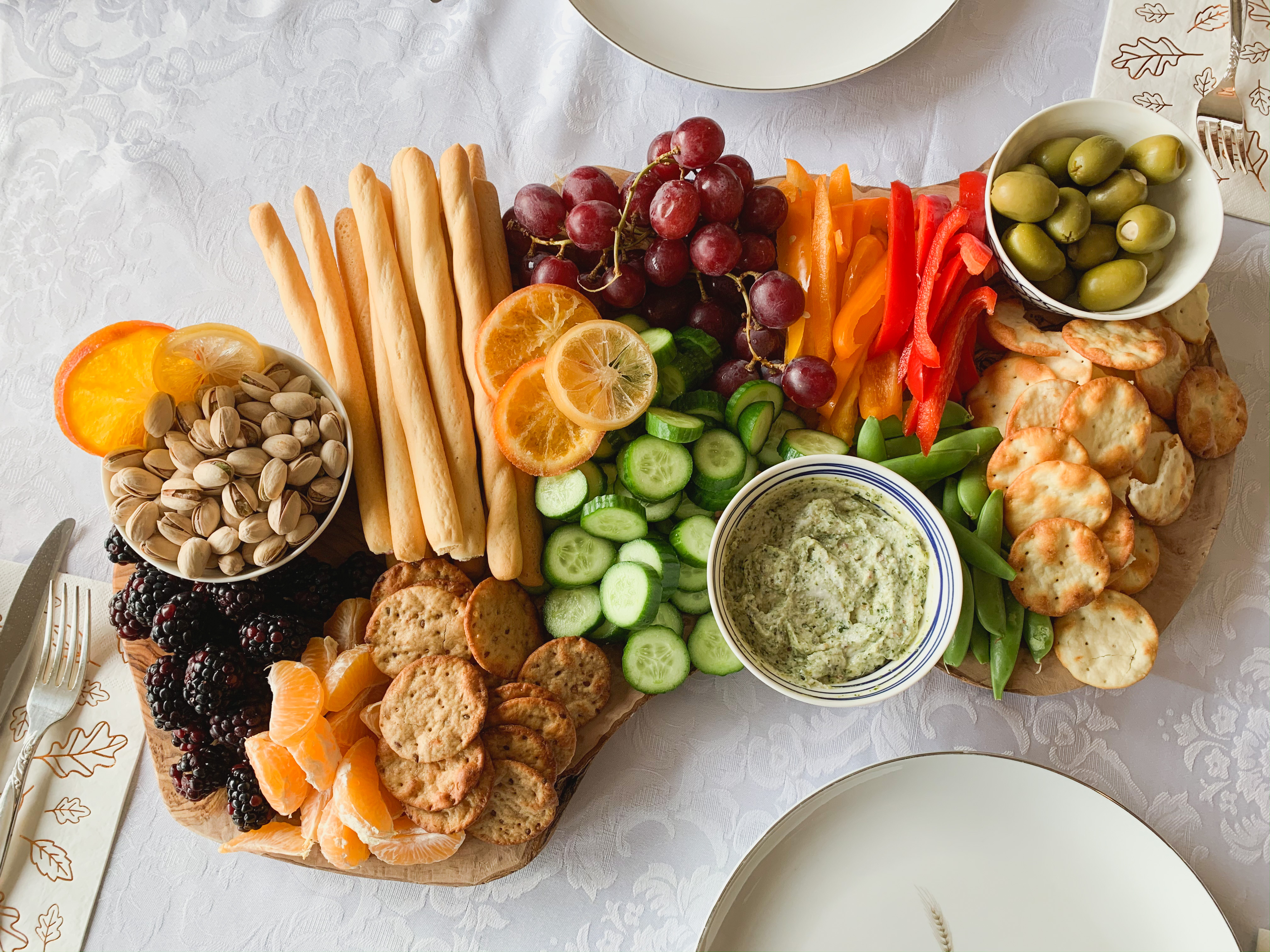 Arranged Food and Objects