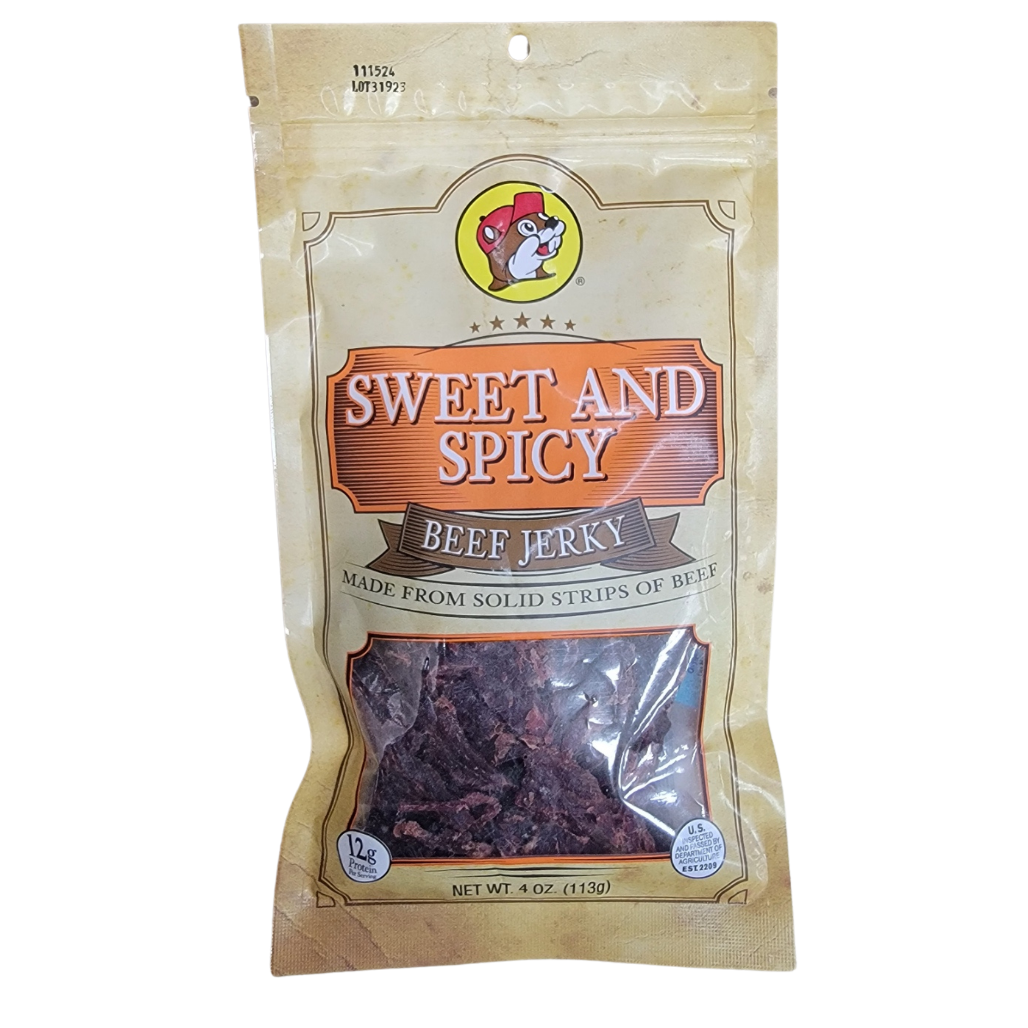 Buc-ee's Sweet and Spicy Beef Jerky Front