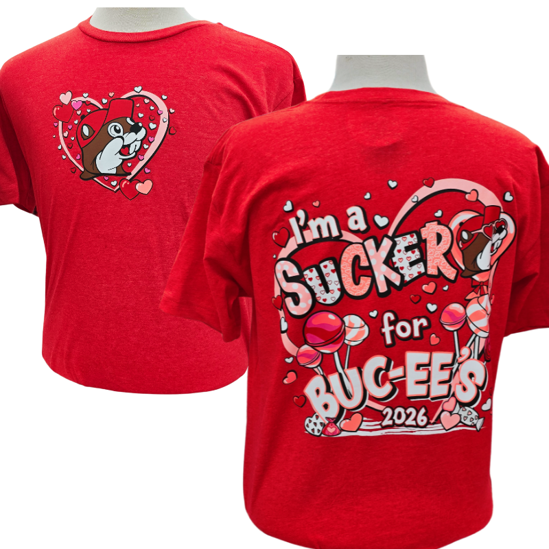 Buc-ee's Valentines Day Shirt 2026 Design front and back