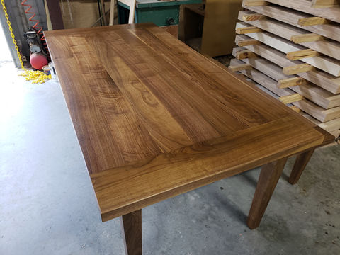 Solid Walnut Parson's Table with Breadboard ends