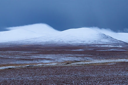 Snow capped mountains