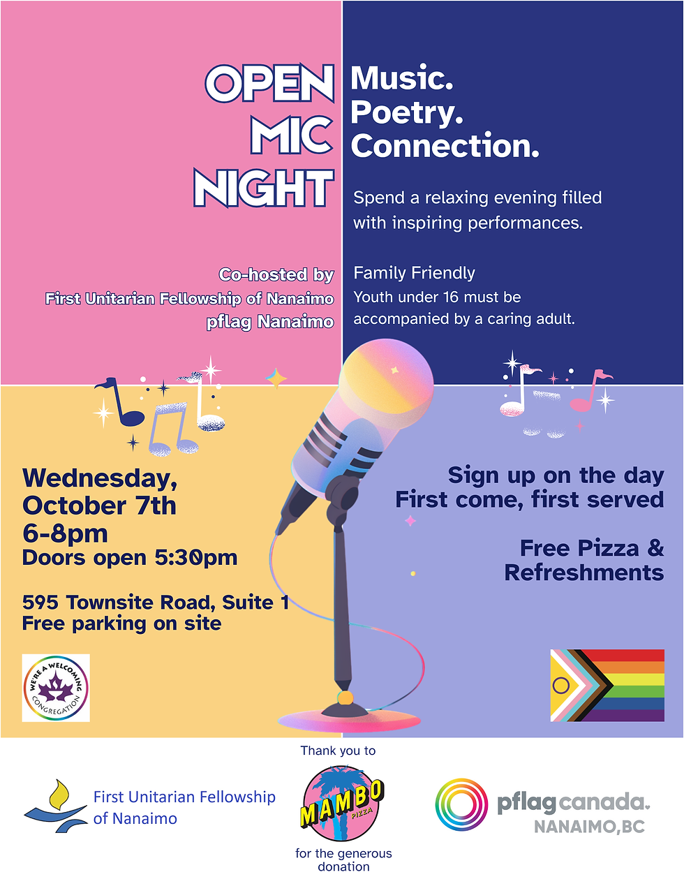 FUFON RAINBOW COMMITTEE-pflag NANAIMO OPEN MIC NIGHT