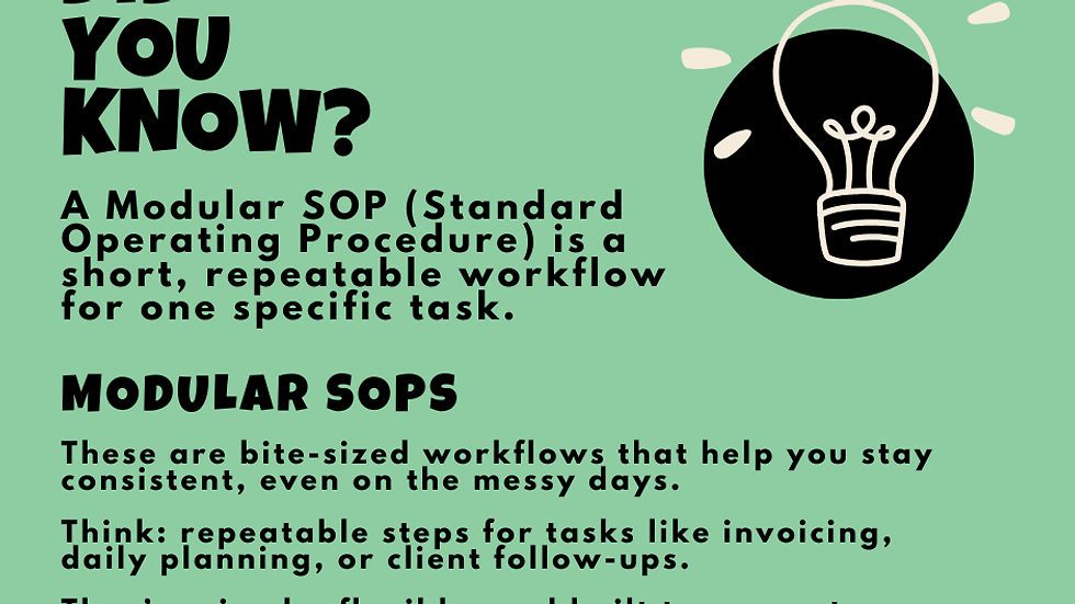 Have you heard the term Modular SOP before?
