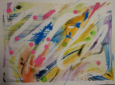 Abstract water colour painting.