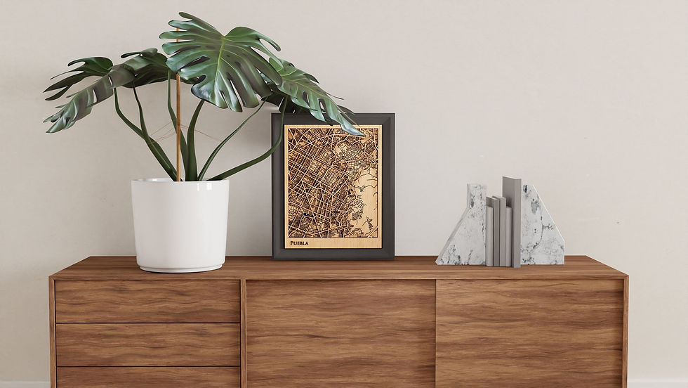 Thumbnail: Puebla Mexico Wood Map