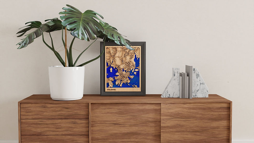 Thumbnail: 5th Anniversary Gift Wooden Map of Any City in the World
