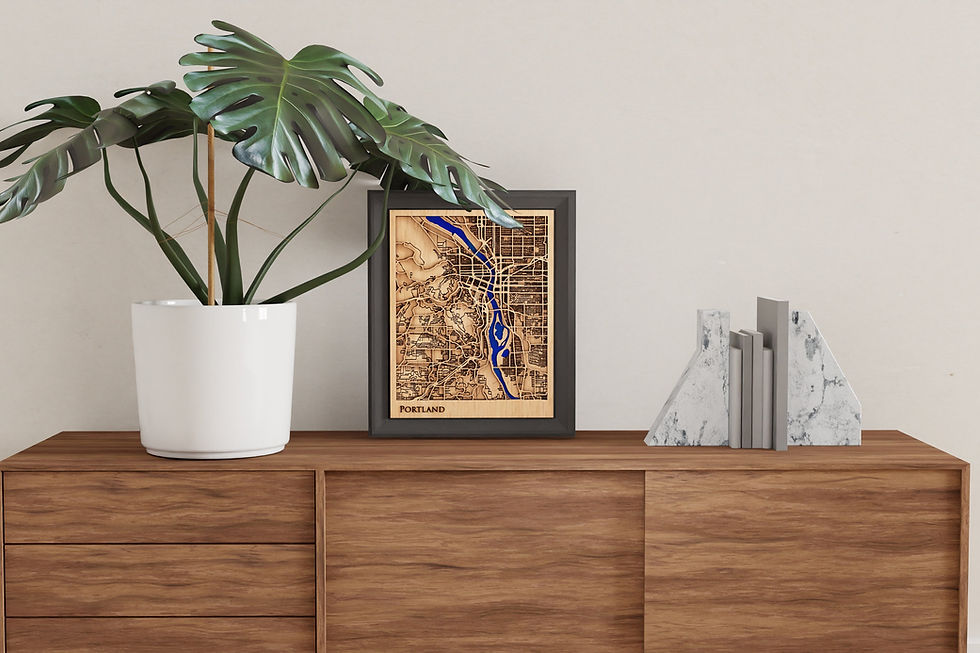 Thumbnail: Portland Oregon Wood Map