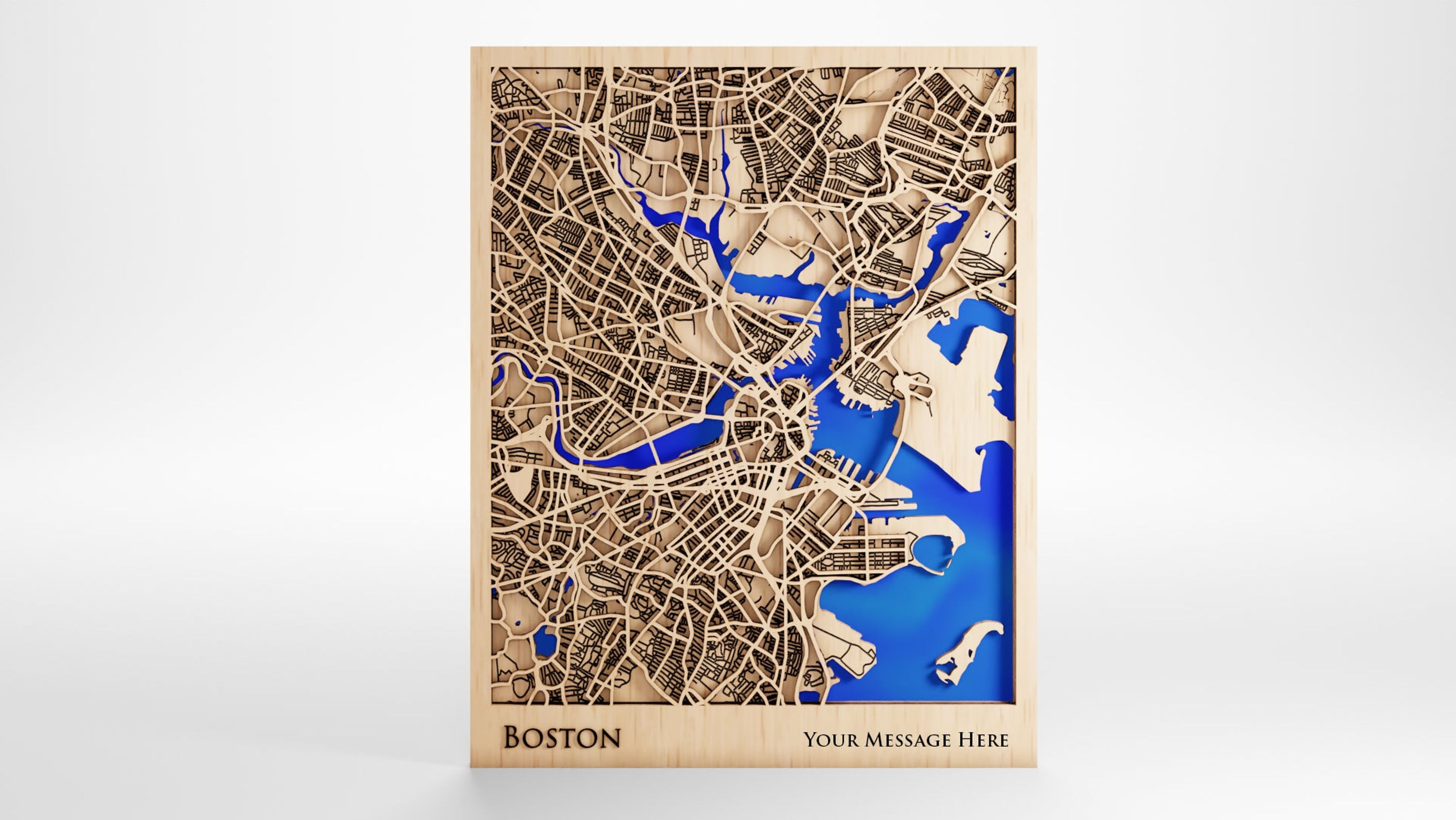 Wedding Gift Wooden Map of Any City
