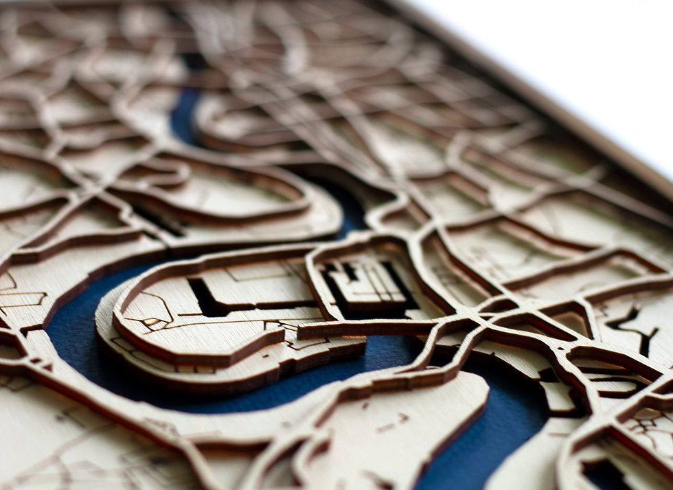 Thumbnail: Spain Barcelona Wood Map
