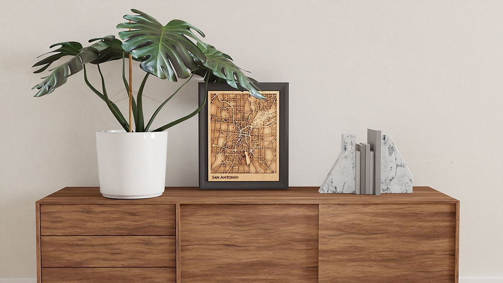 Thumbnail: San Antonio Texas Wood Map