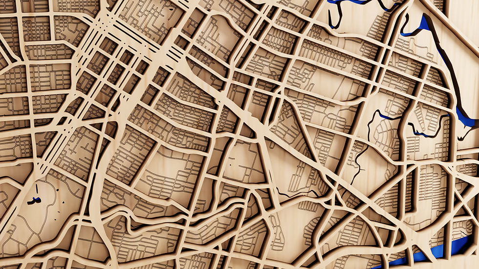 Thumbnail: Houston Texas Wood Map