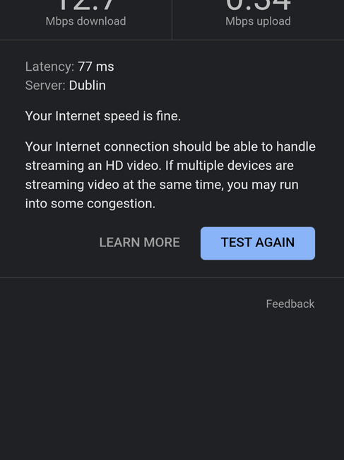 WiFi speeds onboard Qatar Airways 787-9