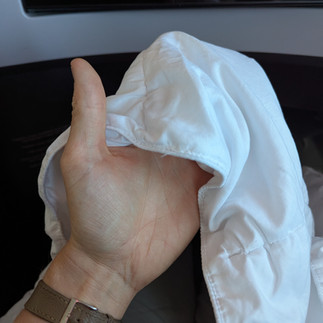 Warm towel on Virgin Atlantic A330-900neo Upper Class