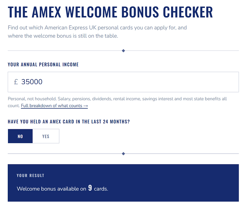 Amex eligibility checker: which UK cards are open to you?