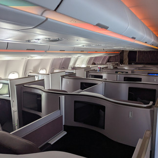 Upper class cabin on Virgin Atlantic A330-900neo Upper Class