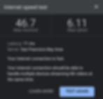 Internet speed test on British Airways Boeing 787-9