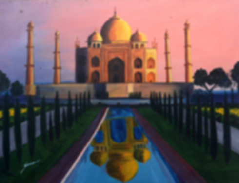 Sunset view of TAJ