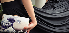 Indian Ocean wearable art clutch