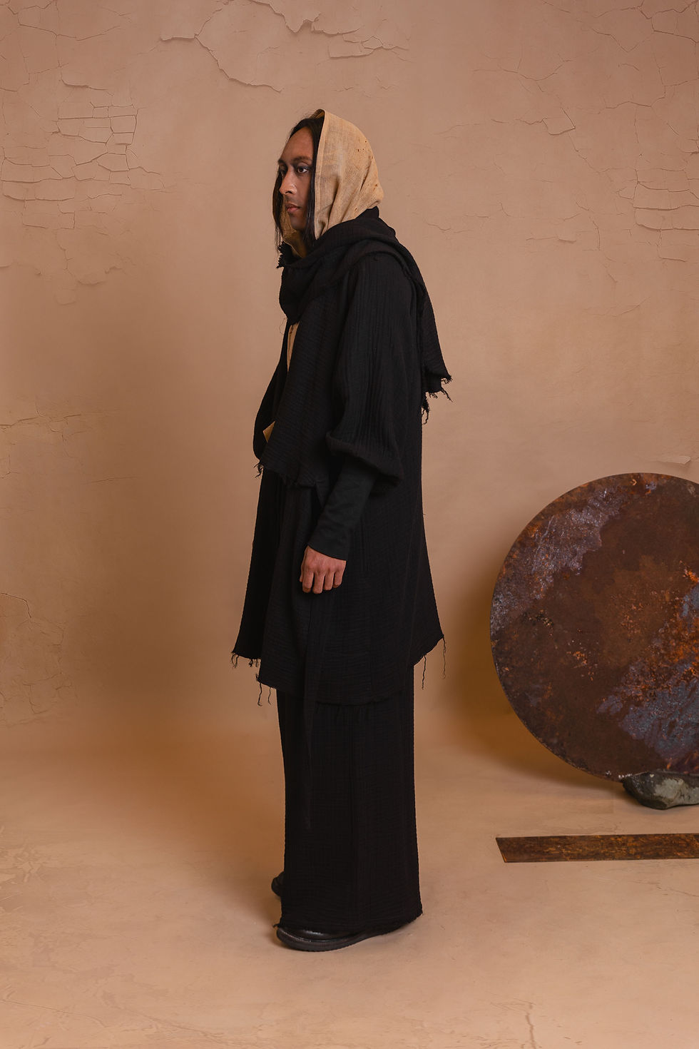 Thumbnail: FISSURE JACKET - Asymmetrical muslin jacket